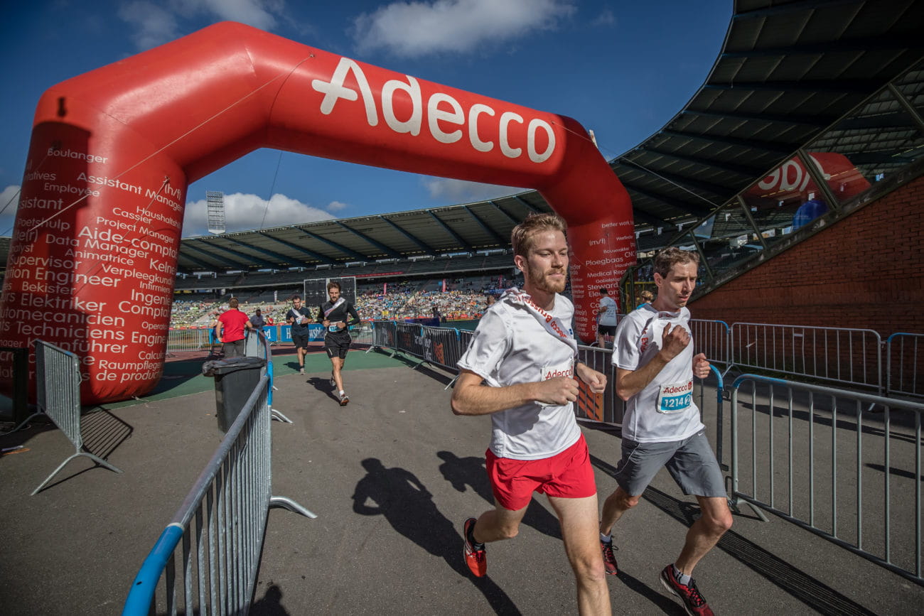 grootste aflossingsmarathon ter wereld, sponsored by Adecco